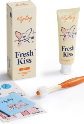 FlyDog Fresh Kiss Dog Tooth Brushing Kit, Enzymatic Dog...