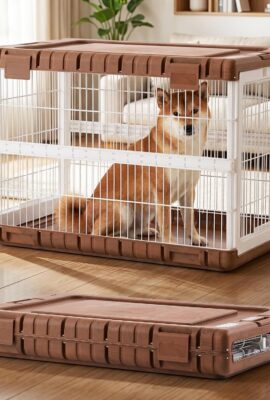 ZOMISIA 36″ L Collapsible Dog Crate for Dogs, Heavy...