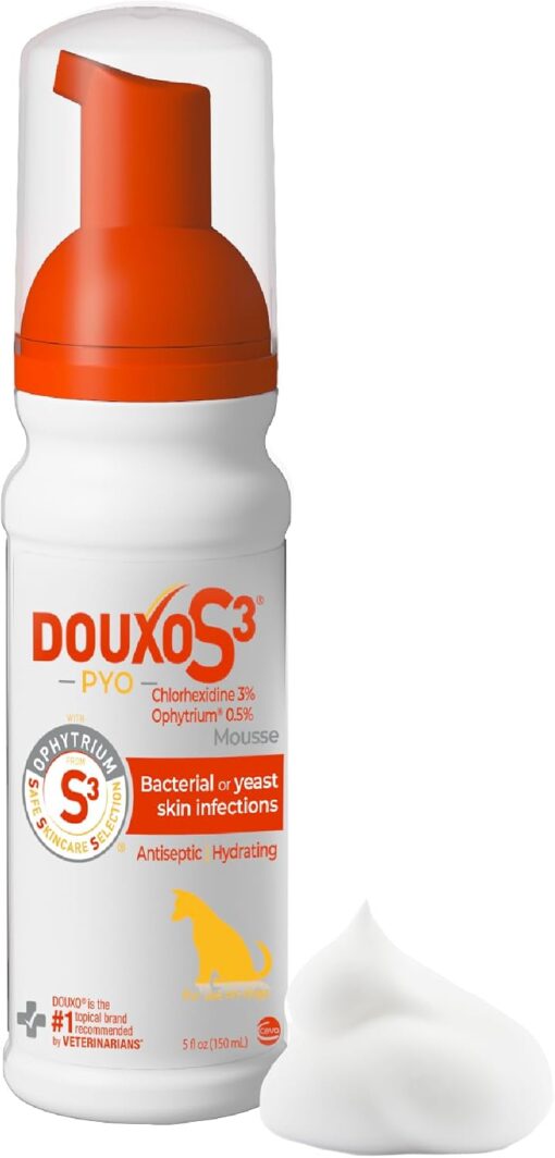Douxo S3 PYO Medicated Dog Mousse – Bacterial & Yeast Infection Treatment