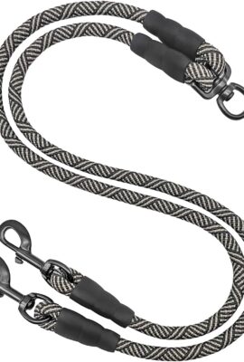 Double Dog Leash Coupler Heavy Duty Extension Rope for Two...