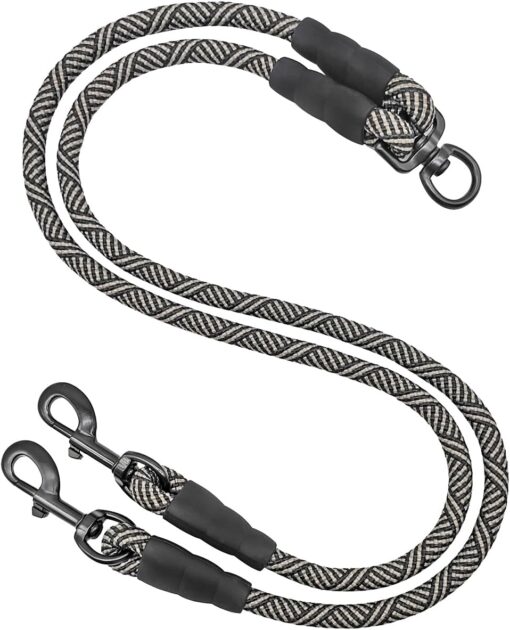 Double Dog Leash Coupler Heavy Duty Extension Rope for Two Large Dog