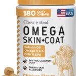 Omega 3 for Dogs, Itch Relief Chews, Fish Oil Skin & Coat, 180 ct, Chews