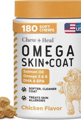 Omega 3 for Dogs, Itch Relief Chews, Fish Oil Skin & Coat, 180 ct, Chews Omega 3 for Dogs, Itch Relief Chews, Fish Oil Skin & Coat, 180 ct, Chews