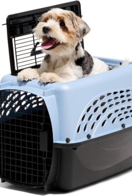 Petmate Two Door Plastic Pet Kennel for Small Dogs and Cats,...