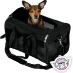 Sherpa Original Deluxe Travel Pet Carrier, Airline Approved & Guaranteed On Board – Black, Medium