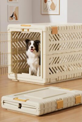 Collapsible Dog Crate for Large/Medium Dogs – 36″...