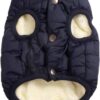 JoyDaog Fleece Lined Dog Jacket for Small Dogs,Winter Dog Coat,Blue S