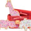 BarkBox Animal Squeakers 4-in-1 Interactive Plush Dog Toy