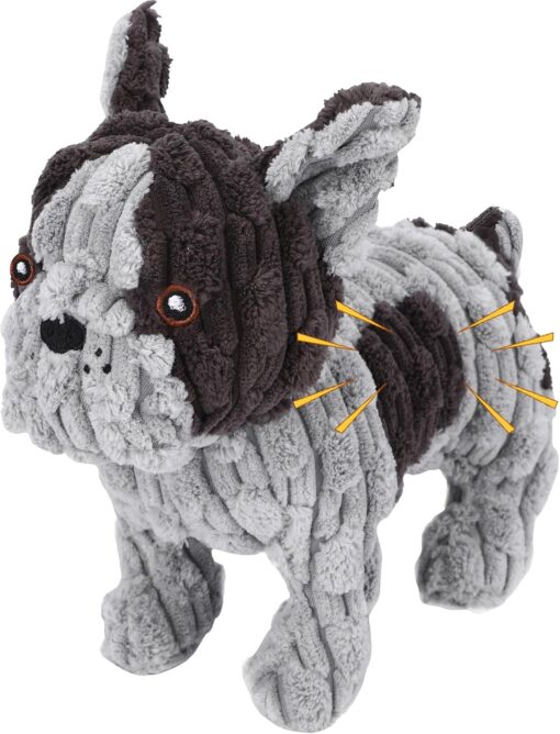 Letsmeet Squeaky Plush Dog Toy for Puppies, Small and Medium Dogs, Interactive Crinkle Stuffed Animal for Teething and Boredom, Soft Chew Toy to Keep Them Busy