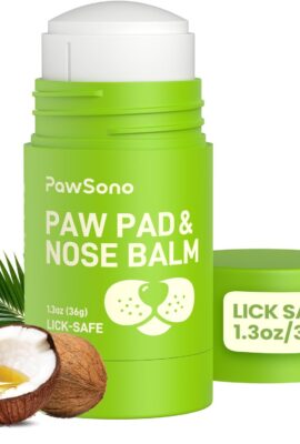 PawSono Lick-Safe Dog Paw & Nose Balm with Coconut...