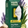 Earth Rated Dog Wipes for Paws & Butt, Deodorizing, Lavender, 100ct
