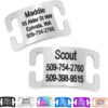 GoTags Slide-On Pet ID Tag, Silent Stainless Steel Personalized Dog Tag