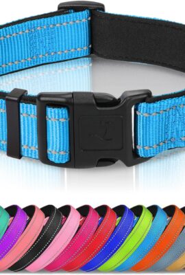 Joytale Reflective Dog Collar, Adjustable Neoprene Padded,...