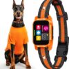 Smart Dog Bark Collar – Anti Barking Collar for Large and Medium Dogs, Stop Excessive Barking & Aggression Behavior, with 5 Modes & 5 Sensitivity, IP67 Waterproof for Indoor/Outdoor Use, Orange