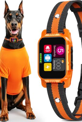 Smart Dog Bark Collar – Anti Barking Collar for Large and Medium Dogs, Stop Excessive Barking & Aggression Behavior, with 5 Modes & 5 Sensitivity, IP67 Waterproof for Indoor/Outdoor Use, Orange Smart Dog Bark Collar – Anti Barking Collar for Large and Medium Dogs, Stop Excessive Barking & Aggression Behavior, with 5 Modes & 5 Sensitivity, IP67 Waterproof for Indoor/Outdoor Use, Orange