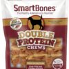 SmartBones Double Protein Chews Made with Real Chicken and Sirloin, 8 Count, High in Protein, Treat Your Dog to Easy-to-Digest Rawhide-Free Chews