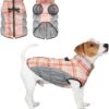 BEAUTYZOO Dog Winter Coat with Harness Built in, Waterproof Puffer Jacket