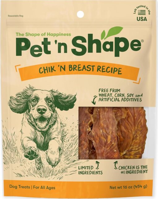 Pet ‘n Shape Chik ‘n Breast Jerky Dog Treats – 1 Pound