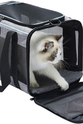 Vceoa 17.5″x11″x11″ Pet Carrier for Cats