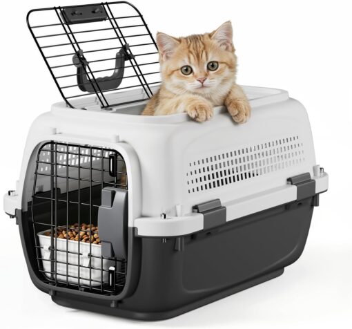 19.5″ Hard Shell Cat Carrier, Pet Carrier for Small Dogs & Cats
