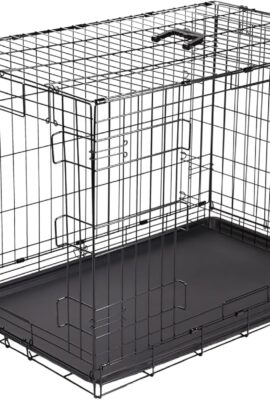 Amazon Basics Portable, Easy to Assemble, Foldable Metal Wire Dog Crate with Removable Tray, Double Door, Divider Panel, Handle, 36″ x 23″ x 25″, Black Amazon Basics Portable, Easy to Assemble, Foldable Metal Wire Dog Crate with Removable Tray, Double Door, Divider Panel, Handle, 36″ x 23″ x 25″, Black