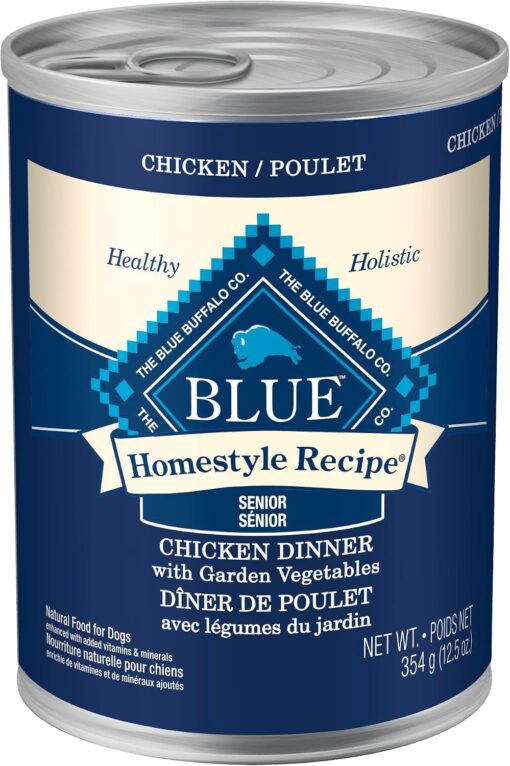 Blue Buffalo Homestyle Recipe Chicken Senior Wet Dog Food, 12.5 oz, 12 ct