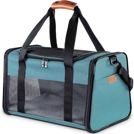 Cat Carrier – Portable Foldable Dog Pet Carrier, Soft-Sided Pet Bag up to 22 Lbs, Airline Approved Travel Puppy Carrier