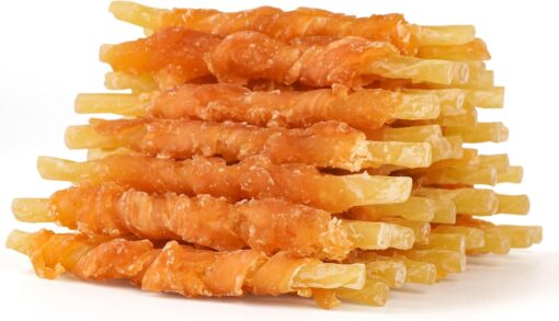 MON2SUN Dog Treats, 4.5-4.7 Inch Chicken Wrapped Codfish Sticks, 14.11 oz