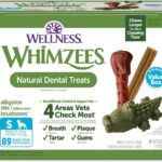 Wellness WHIMZEES Value Pack Natural Dog Dental Treat, Chews, Freshens Breath, Small Size, 47.1 oz Box, 89 Count