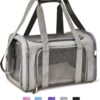 Henkelion Cat Carriers Dog Carrier Pet Carrier For Small / Medium Cats Dogs Puppies (Up To 15lbs), TSA Airline Approved Small Dog Carrier Soft Sided, Collapsible Waterproof Travel Puppy Carrier – Grey