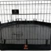 PJYuCien Puppy Playpen with Bottom Pad and Door, 8 Panels 24″ H, Black