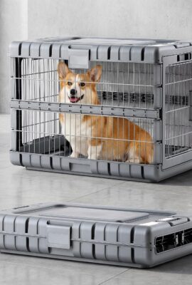ZOMISIA 28″ L Collapsible Dog Crate for Dogs, Heavy Duty Dog Kennel Indoor ZOMISIA 28″ L Collapsible Dog Crate for Dogs, Heavy Duty Dog Kennel Indoor