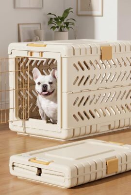 Collapsible Dog Crate for Small/Medium Dogs – 28″...