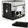 Collapsible Dog Crate for Large/Medium Dogs,36 Inch Foldable Dog Cage,Black